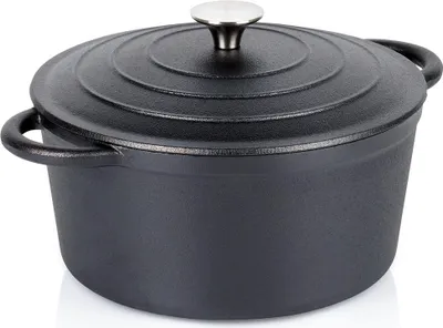 Produktbild von Gusseisentopf mit Deckel, 24 cm, 3,9 l Fassungsvermögen