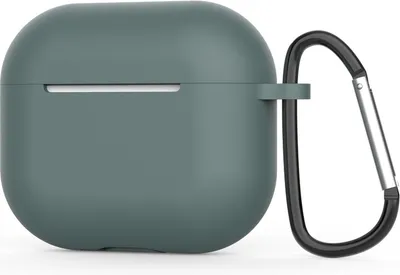 Obrázok produktu pre Jumadas – Puzdro pre Apple AirPods – Kompatibilné s AirPods 3 – Mäkké puzdro – Zelené – Ochranné puzdro – S klipom
