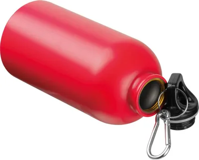 Produktbild von Edelstahl Trinkflasche / mit Karabiner / 500ml / Farbe rot