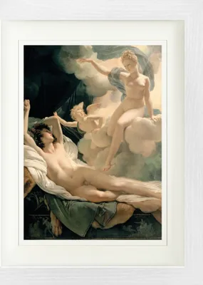 Zdjęcie produktu dla Pierre Narcisse Guérin Oprawiony obraz z eleganckim passe-partout | Obrazy ścienne | W ramie obrazu - Morfeusz i Irys, 1811 (40 x 30 cm)