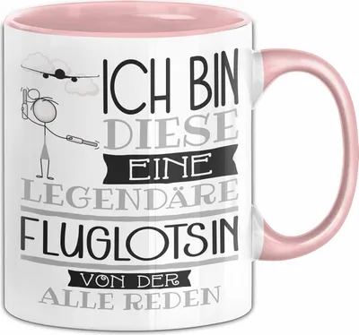 Produktbild von Fluglotsin Tasse Geschenk Ich Bin Diese Eine Legendäre Fluglotsin Von Der Alle Reden Geschenkidee Geburtstag Weihnachten (Rosa)