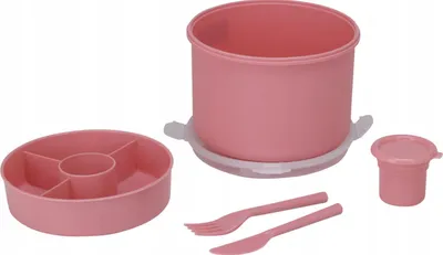 Produktbild von Lunchbox-Behälter-Set mit Saucenbecher und Besteck 1000ml
