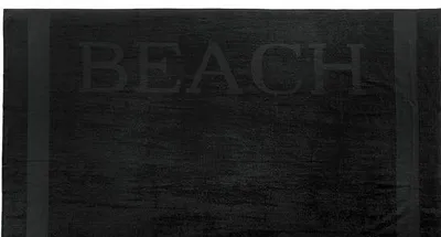 Zdjęcie produktu dla Unyqoos® Ręcznik plażowy, 100 x 180 cm, bawełna, czarny