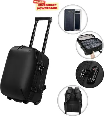 Productafbeelding van CarryQuest® - Vacuum trolley rugzak, geschikt om onder de stoel te plaatsen, 35 liter, zwart