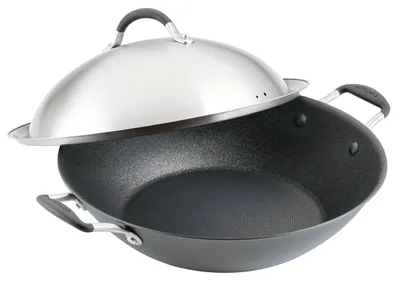 Immagine prodotto di Serie Circulon A1, wok antiaderente da 36 cm con rivestimento ScratchDefense e coperchio in acciaio