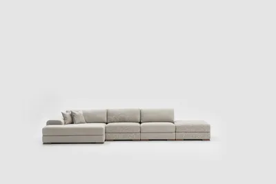 Produktbild von Ecksofa L form Wohnzimmer Polster Textil Sofas Modern Design Luxus 415x150