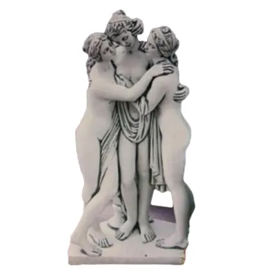 Produktbild von Steinfigur 3 Grazien zur Gartengestaltung, aus Steinguss Neu Frostfest Witterungsbeständig, Gartenfigur Frauenfigur Skulptur ST-414