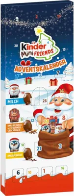 Zdjęcie produktu dla Ferrero kids Mini Friends kalendarz adwentowy kremowe opakowanie 164g