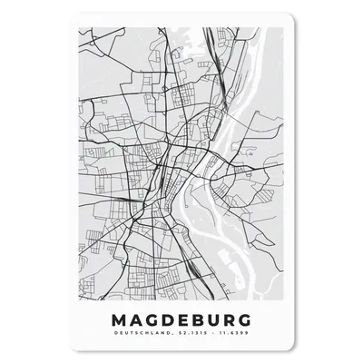 Produktbild von MuchoWow® Mauspad Mousepad Karte - Stadtplan - Deutschland - Magdeburg - Karte 40x60 cm - Mousepads - Maus Mat - Pad - Mausunterlage - Schreibtisch Accesoire