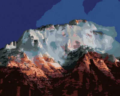 Produktbild von Zuty - Malen nach Zahlen - BERGGIPFEL (DENNIS FRATES), 40x50 cm, ohne Keilrahmen