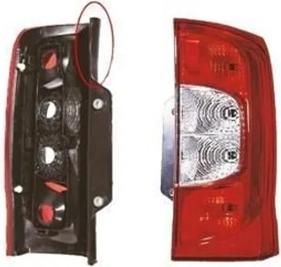 Image de VAN WEZEL Feu arrière sans support de lampe droite pour FIAT Fiorino Qubo PEUGEOT