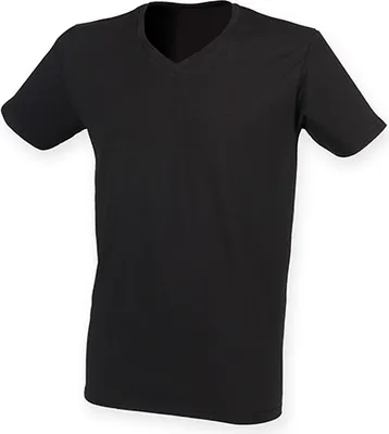 Immagine prodotto di SF Men SF122 | Uomo Feel Good Stretch V-Neck T - Colore: Nero - Taglia: XXL