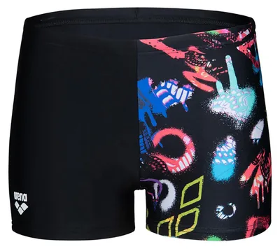 Zdjęcie produktu dla Dziecięce Bokserki kąpielowe Boy's Arena Graffiti Swim Short czarno-wielobarwne