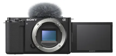 Produktbild von Sony α ZV-E10L, 24,2 MP, 6000 x 4000 Pixel, CMOS, 4K Ultra HD, Touchscreen, Schwarz