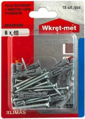 Productafbeelding van Universele spreidankers met schroef 6x40mm, 18 stuks