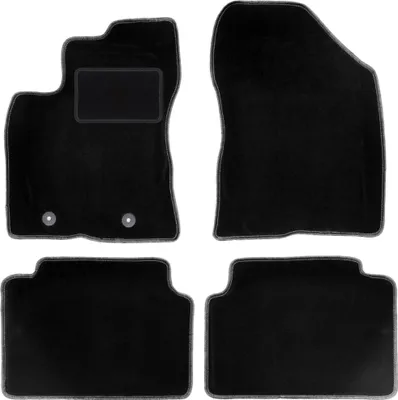 Produktbild von Schwarze Veloursmatten für: Toyota Avensis III T27 Kombi, Limousine, Liftback (2009-2013)