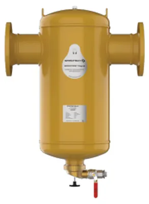 Productafbeelding van EDER SPIROTECH slibafscheider, BE065FM, SpiroTrap Magnet, DN65, flens PN16, 10 bar, 110°C, 1 stuk.