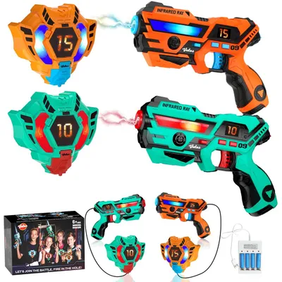 Laser-Tag-Set für 2 Spieler, wiederaufladbar, Infrarot, ab 6 Jahren