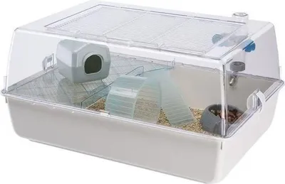 Obrázek produktu pro Klec pro křečky Mini Duna, 55 x 39 x 27 cm, plast, bílá, včetně příslušenství