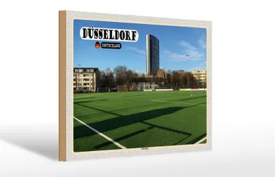 Produktbild von Holzschild Städte Düsseldorf Düsseltal Fußballplatz 30x20cm