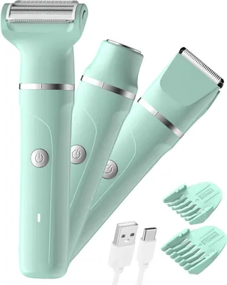 Produktbild von 3 In 1 Rasierer Damen intimbereich, Gesichtshaarentferner für Frauen, trimmer damen für Beine, Arme, und Bikinizone, Ipx7 Wasserdicht intimrasierer