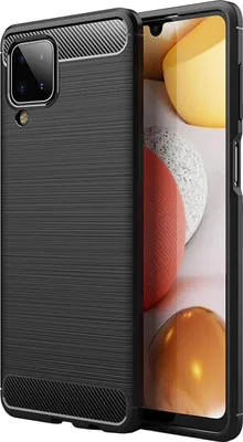 Produktbild von TPU Hülle für Samsung Galaxy A12 / M12 Handy Schutzhülle Carbon Optik Schutz Case