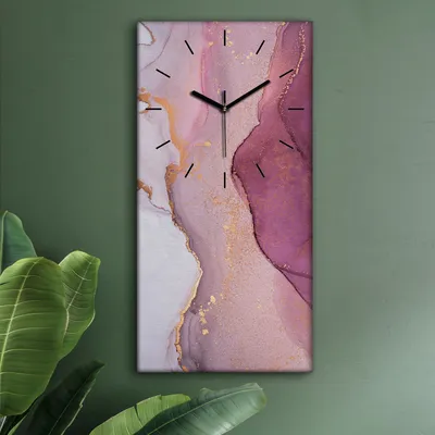 Produktbild von Wohnzimmer Leinwand Uhr Geräuschlos Küche 30x60 Farbiger, Marmor, Abstrakt, Textur, schwarze Zeiger