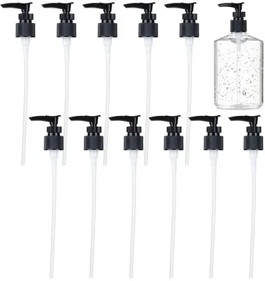 12-Pack Ersatzpumpen - Schwarzer Spender mit 24-410 Gewinde für Lotion, Shampoo und Seife