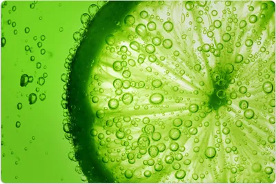 Produktbild von Küchenmatte 100x150 cm Vinylmatte Bodenmatte Dekoration -Limette Spritz Wasser