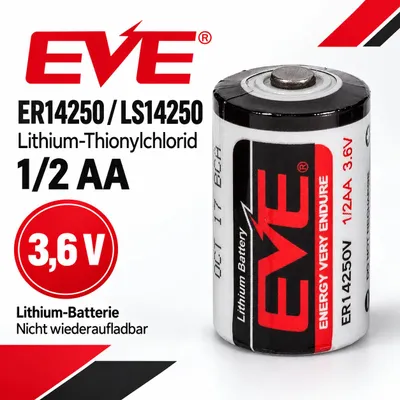 Produktbild von EVE ER14250 LS14250 1/2 AA Lithium-Thionylchlorid 3,6 V