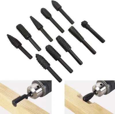 Image de Pinces à bois, jeu de 10 pinces à scier, jeu de pinces à bois avec manche en bois, forets, outils de coupe pour le bois, ponceuse, ponceuse cylindrique, ponceuse conique, clé dynamométrique.