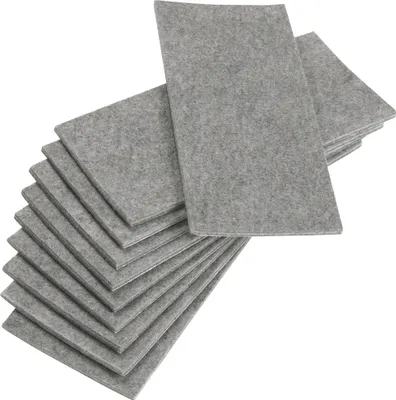 Produktbild von Adsamm® | 10 x selbstklebende Filzplatte | 80x180 mm | Grau | rechteckig | 3.5 mm starker Filzzuschnitt in von Adsamm®