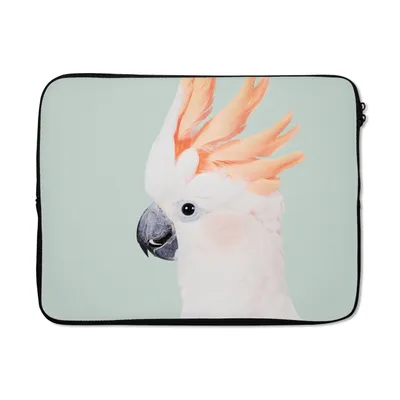 Produktbild von MuchoWow® Laptop Hülle 17 Zoll Laptoptasche Kakadu - Tiere - Natur - Weiß - Zipper - Schutzabdeckung