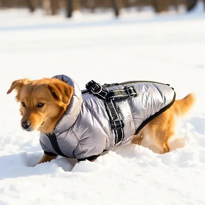 Produktbild von Hundejacke Winter Warm Wasserdicht mit Geschirr Groß