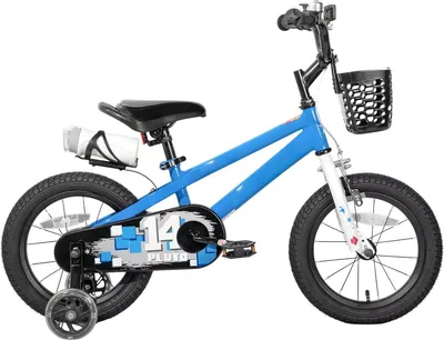 Productafbeelding van Kinderfiets, 30 cm – geschikt voor kinderen van 2 tot 4 jaar – met lichtgevende stabilisatorwielen en zelfklevende stickers – blauw