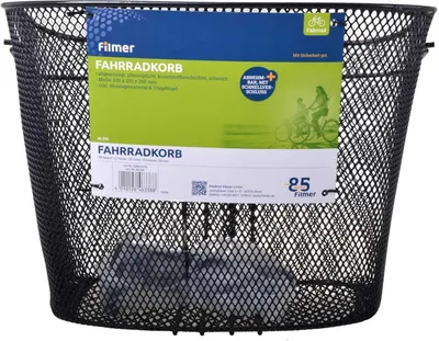 Produktbild von Filmer Fahrrad Korb Fahrradkorb Metallkorb Drahtkob Lenkerkorb vorne Lenkeradapter