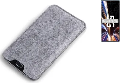 Produktbild von K-S-Trade Filz Handyhülle kompatibel mit ZTE Axon 40 Pro Schutzhülle Filztasche Filz Tasche Case Sleeve Handy Hülle Filzhülle grau