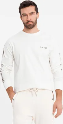 Obrázok produktu pre Ombre Clothing Pánske tričko s dlhým rukávom Ulfah ecru XL