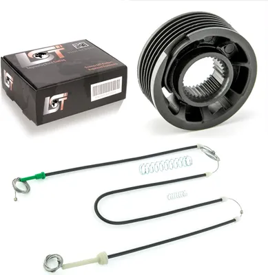 Produktbild von Fensterheber Reparatursatz Set Seilzug Rolle Vorne Rechts Für Bmw 5Er (E39) Neu