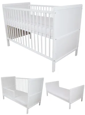 Łóżeczko tapczanik 3w1 Kacperek 120x60 cm kolor biały + materac – zdjęcie produktu 1