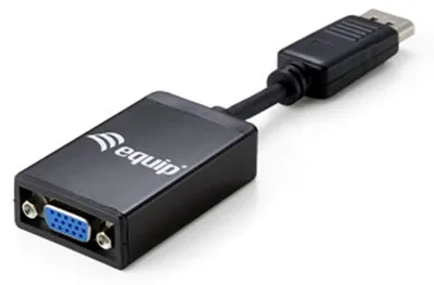 Zdjęcie produktu dla Equip DisplayPort->VGA, Adapter St/Bu 1920x1080/60Hz czarny