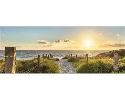 Produktbild von Glasbild Sylt I Maritim Querformat 125x50 cm