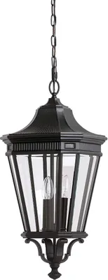 Produktbild von Elstead Cotswold Lane Außen-Hängeleuchte E14 3-fach Schwarz
