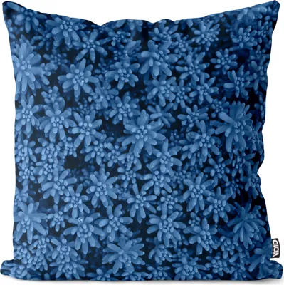 Produktbild von VOID Blaue Sukkulenten Steingarten Kissenbezug Kissenhülle sofa couch wohnzimmer dekoration wasserfest Outdoor Garten Kissen bezug deko