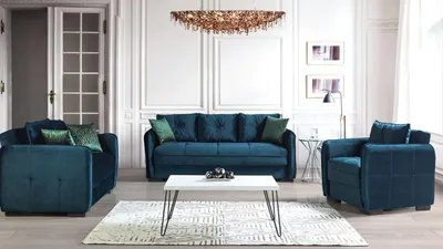 Produktbild von Schlafsofa Garnitur Sitzpolster Sofagarnitur Couch 3+2+1 Sitz Couchen Sofas