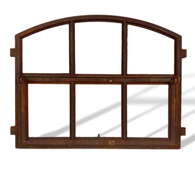 Produktbild von Stallfenster Eisenfenster zum Öffnen Scheunenfenster Rost 68x56cm Antik-Stil