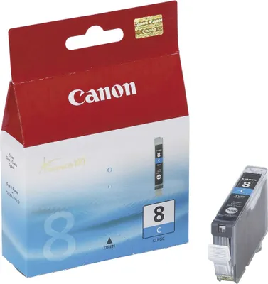 Immagine prodotto di Canon CLI-8C - 13 ml - Ciano - Originale - Contenitore d'inchiostro - per PIXMA iP3500, iP4500, iP5300, MP510, MP520, MP610, MP960, MP970, MX700, MX850, Pro9000