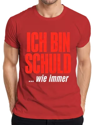 Produktbild von Ich bin schuld wie immer Lustig Sarkasmus Statement Sündenbock Herren T-Shirt, Rot, L