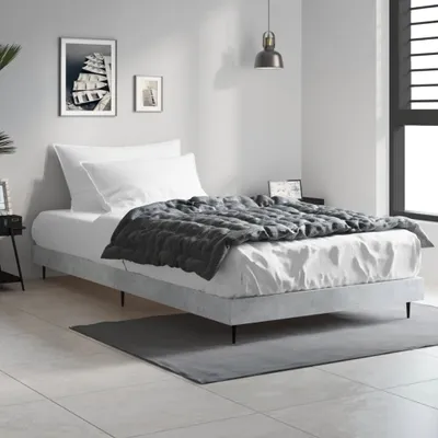 Produktbild von Bettgestell Betongrau 90x200 cm Holzwerkstoff , Klassische Betten Design 2024