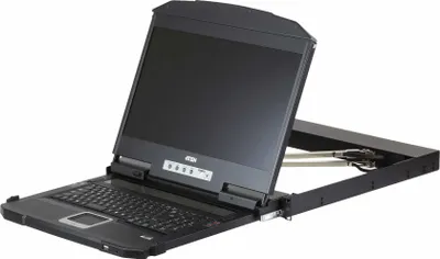 Produktbild von ATEN CL3800NW Konsolenregal 47 cm (18.5") 1920 x 1080 Pixel Metall, Kunststoff Schwarz 1U